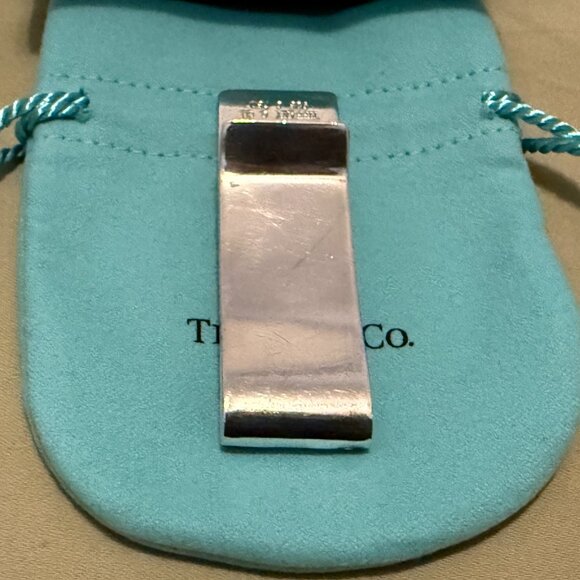 TIFFANY & CO. 18k YG & Silver Basket Weave Money Clip - Picture 6 of 12